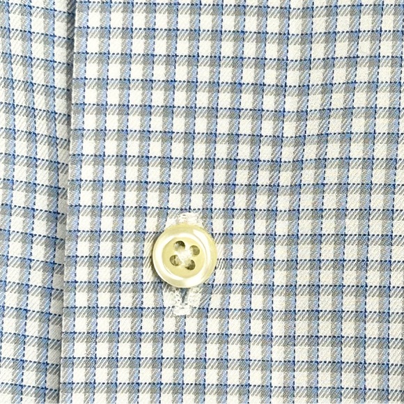 Brooks | Mens regent dress shirt size 16-36 French cuffs button down plaid - Picture 13 of 15